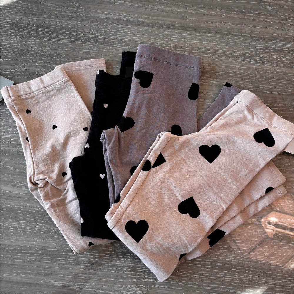 H&M Heart Patterned Leggings Set